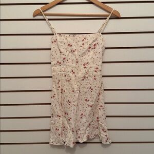 Reformation Cream Floral Dress